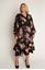 Immagine di MIDI DRESS LONG SLEEVE BLACK AND RED WITH CUFF DETAIL